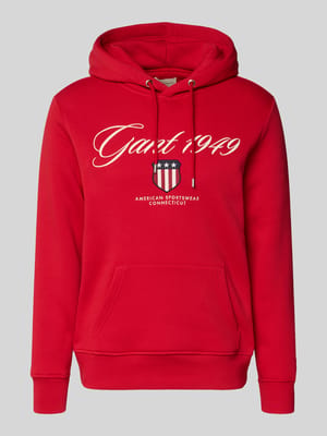 Bluza z kapturem z naszywką z logo i kieszenią kangurką Shop The Look MANNEQUINE