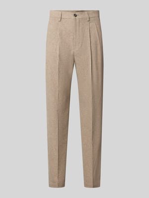 Spodnie materiałowe o kroju straight fit z domieszką bawełny Shop The Look MANNEQUINE