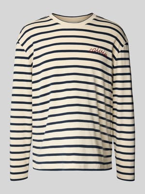 Longsleeve mit Label-Stitching und Rundhalsausschnitt Shop The Look MANNEQUINE