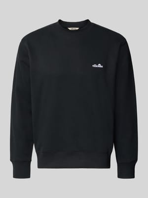 Sweatshirt mit Rundhalsausschnitt und Label-Stitching Shop The Look MANNEQUINE