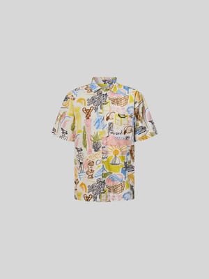 Freizeithemd mit Allover-Motiv-Print Shop The Look MANNEQUINE
