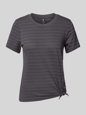 Regular Fit T-Shirt mit Knoten-Detail Shop The Look MANNEQUINE