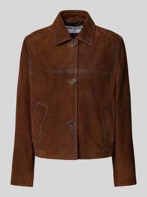 Lederjacke mit Eingrifftaschen Shop The Look MANNEQUINE