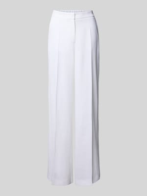 Straight leg linnen broek met persplooien Shop The Look MANNEQUINE