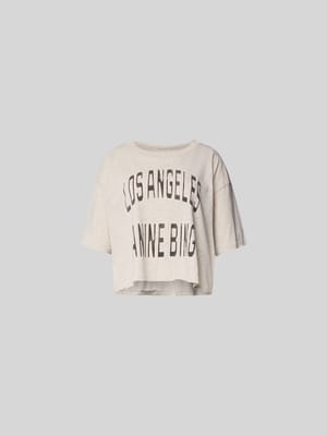 Cropped T-Shirt mit Logo-Print Shop The Look MANNEQUINE