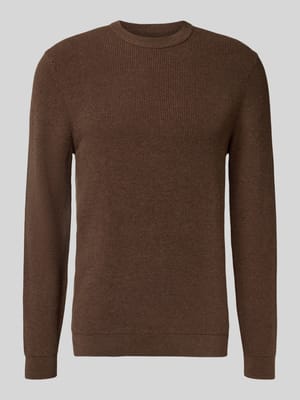 Strickpullover mit gerippten Abschlüssen Shop The Look MANNEQUINE