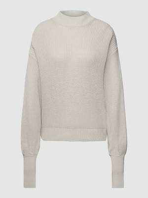 Gebreide pullover met opstaande kraag Shop The Look MANNEQUINE