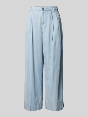 Wide leg jeans met bandplooien Shop The Look MANNEQUINE