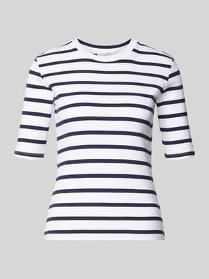 Basic T-Shirt Ringel O-Neck Shop The Look MANNEQUINE