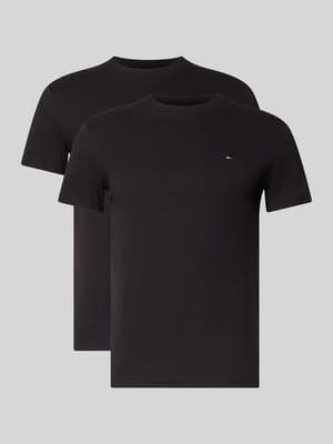 zestaw t-shirtów o kroju slim fit z czystej bawełny w zestaw 2 szt. Shop The Look MANNEQUINE