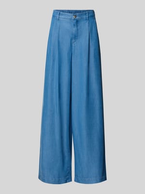 Wide Fit Jeans aus reinem Lyocell mit Bundfalten Shop The Look MANNEQUINE