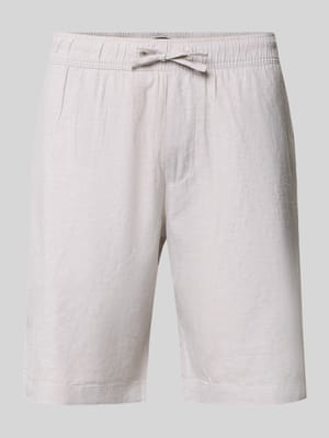 Shorts aus Leinen-Baumwoll-Mix mit elastischem Bund Shop The Look MANNEQUINE
