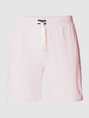 Slim fit sweatshorts met logostitching, model 'SUMMER' Shop The Look MANNEQUINE