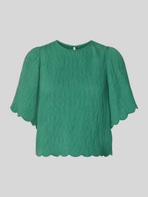 Blusenshirt aus Viskose-Mix mit Strukturmuster Shop The Look MANNEQUINE
