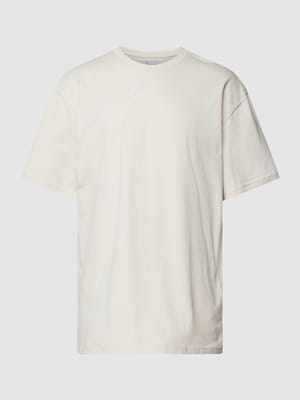 T-Shirt mit Label-Stitching Shop The Look MANNEQUINE
