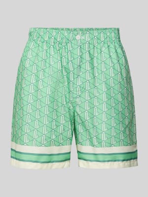 Straight Leg Shorts mit elastischem Bund Shop The Look MANNEQUINE