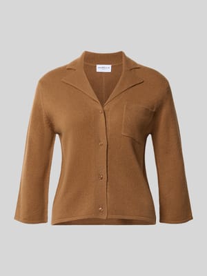 Gebreid jack van mix van linnen en kasjmier model 'SALPACA' Shop The Look MANNEQUINE