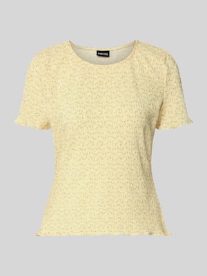 Slim Fit T-Shirt mit Allover-Muster Modell 'FLORA' Shop The Look MANNEQUINE