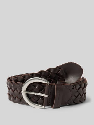 Gevlochten riem van echt leer in used-look Shop The Look MANNEQUINE