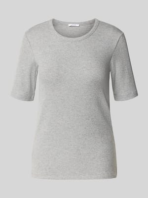 Bluzka z dzianiny z okrągłym dekoltem model ‘Sulchen’ Shop The Look MANNEQUINE