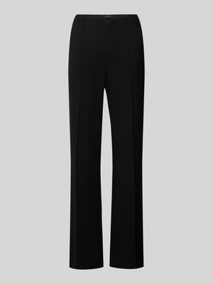 Flared stoffen broek met vaste persplooien Shop The Look MANNEQUINE