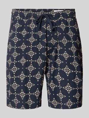 relaxed fit stoffen shorts van katoen Shop The Look MANNEQUINE