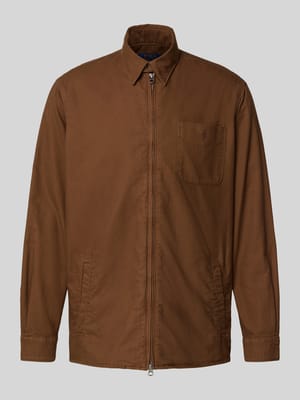 Slim fit overhemdjack met kentkraag Shop The Look MANNEQUINE