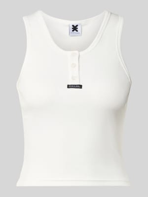 Slim Fit Top aus Baumwolle-Mix mit Logo-Print Shop The Look MANNEQUINE