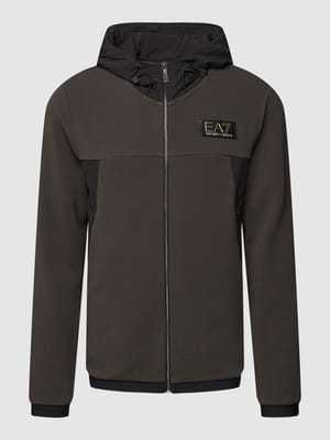 Sweatjack met labelpatch Shop The Look MANNEQUINE