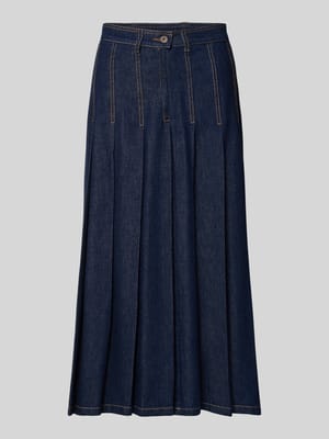 Ausgestellter Jeansrock aus reiner Baumwolle Modell 'OVALE' Shop The Look MANNEQUINE