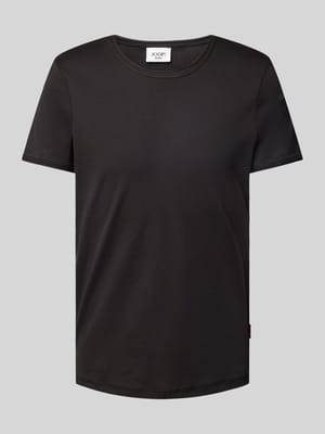 T-Shirt mit geripptem Rundhalsausschnitt Modell 'Caspian' Shop The Look MANNEQUINE