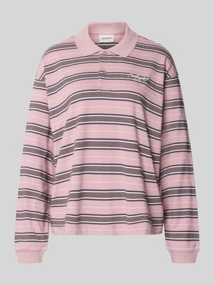 Oversized Poloshirt mit Label-Stitching Modell 'Bronson' Shop The Look MANNEQUINE