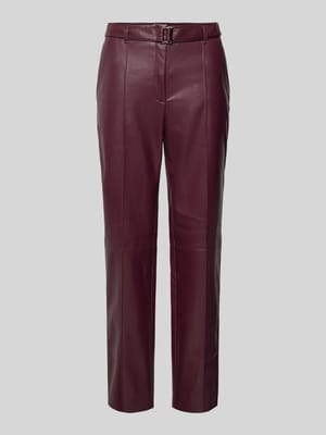 Relaxed fit cigarette pants met voering van zachte viscosemix en riem Shop The Look MANNEQUINE