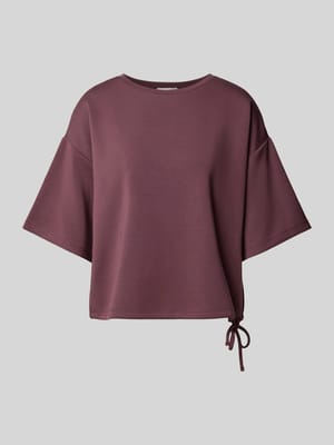 oversized fit t-shirt van elastische materiaalmix Shop The Look MANNEQUINE