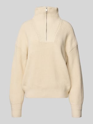 Strickpullover mit Troyer-Kragen Shop The Look MANNEQUINE