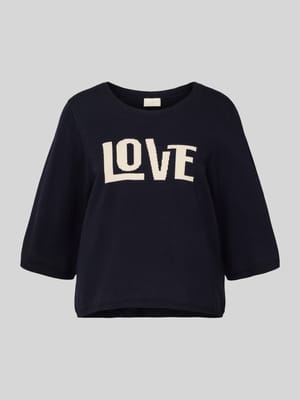 Oversized gebreide pullover met 3/4-mouwen Shop The Look MANNEQUINE