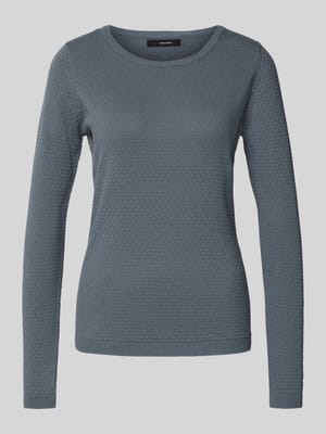 Regular Fit Strickpullover aus reiner Baumwolle Modell 'CARE' Shop The Look MANNEQUINE