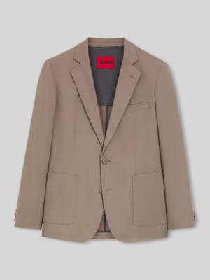 Slim Fit Sakko aus Baumwoll-Mix Modell 'HANFRED262X' Shop The Look MANNEQUINE