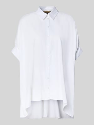 Oversized blouse met kentkraag Shop The Look MANNEQUINE