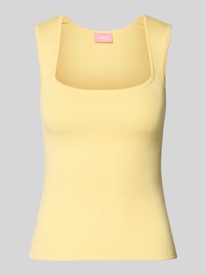 Top van viscosemix met vierkante hals model 'POSIE' Shop The Look MANNEQUINE