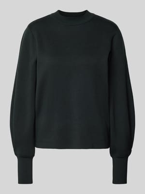 Sweter z dzianiny z bufiastymi rękawami i okrągłym dekoltem Shop The Look MANNEQUINE