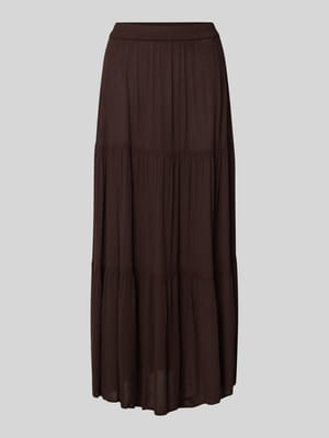 Ausgestellter Maxi-Rock aus reiner Viskose Modell 'MIKKA' Shop The Look MANNEQUINE