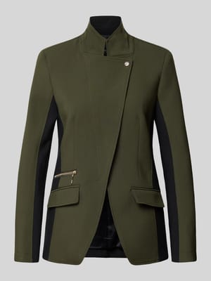 Slim Fit Longblazer mit Zweiwege-Reißverschluss Shop The Look MANNEQUINE
