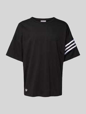 T-Shirt mit Label-Stitching Shop The Look MANNEQUINE