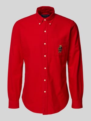 Custom Fit Freizeithemd mit Motiv-Stitching Shop The Look MANNEQUINE