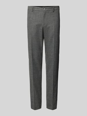 Slim fit pantalon met persplooien, model 'Genius' Shop The Look MANNEQUINE