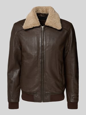 Bomberjack in leerlook Shop The Look MANNEQUINE