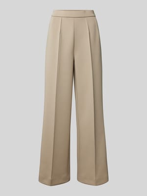 Straight leg stoffen broek met vaste persplooien Shop The Look MANNEQUINE