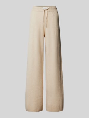 Wide leg sweatpants met logostitching Shop The Look MANNEQUINE