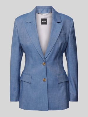 Blazer van linnenmix met klepzakken, model 'Jerela' Shop The Look MANNEQUINE